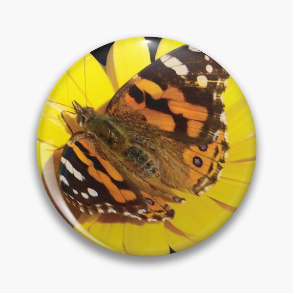 Item preview, Painted Lady Butterfly on Yellow Calendula Flower designed and sold by Maddy the Maker.