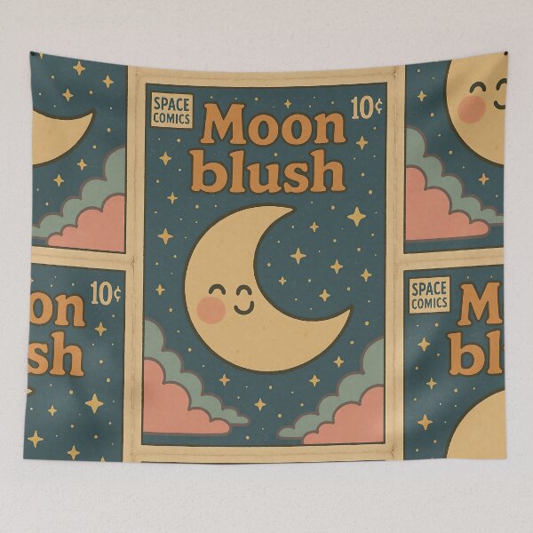 Item preview, Kawaii Space: Moon Blush designed and sold by bapupa.
