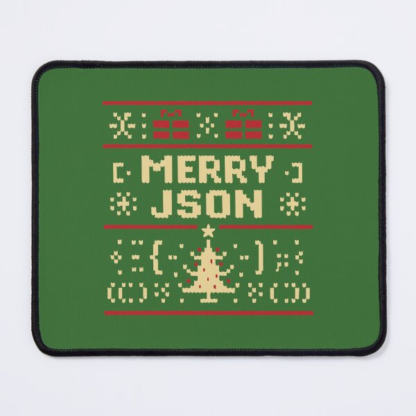 Item preview, Merry JSON – Funny Programmer Christmas Pixel Art Design designed and sold by Tattee.