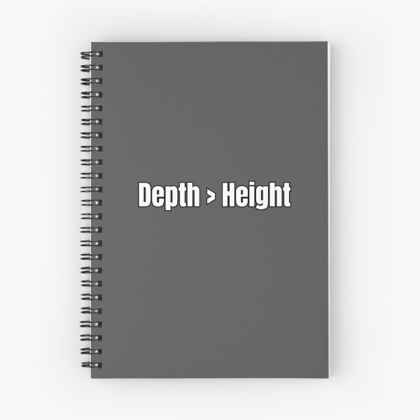 Item preview, Depth > Height – Minimalist Underwater Hockey Motto designed and sold by Ivy-Triggs.