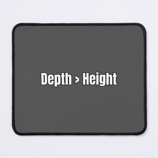 Item preview, Depth > Height – Minimalist Underwater Hockey Motto designed and sold by Ivy-Triggs.