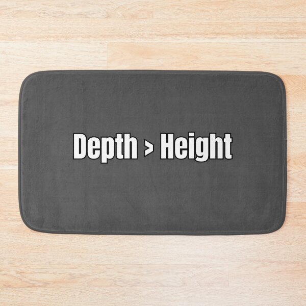 Item preview, Depth > Height – Minimalist Underwater Hockey Motto designed and sold by Ivy-Triggs.
