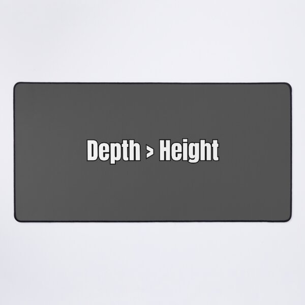 Item preview, Depth > Height – Minimalist Underwater Hockey Motto designed and sold by Ivy-Triggs.