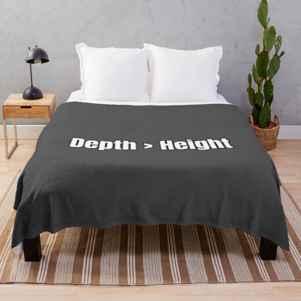 Item preview, Depth > Height – Minimalist Underwater Hockey Motto designed and sold by Ivy-Triggs.