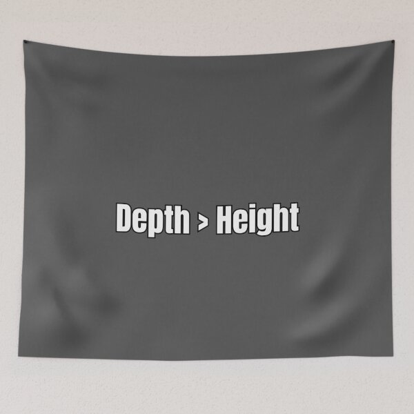 Item preview, Depth > Height – Minimalist Underwater Hockey Motto designed and sold by Ivy-Triggs.