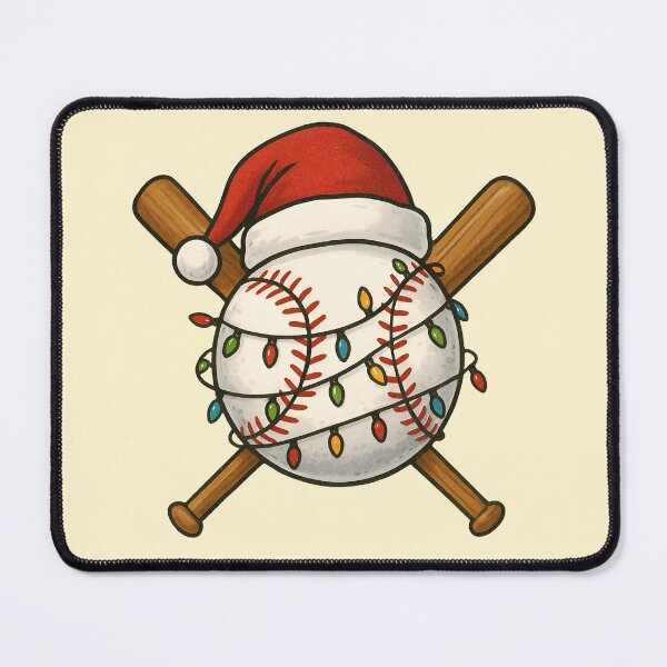 Item preview, Baseball Christmas Lights – Funny Santa Hat Holiday Baseball designed and sold by Imaginationbeyond.
