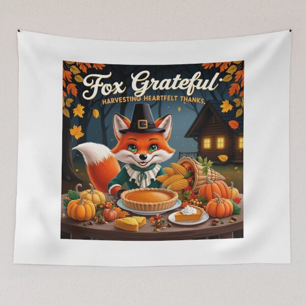 Item preview, Retro Fox Feasts on Grateful Harvests designed and sold by Bilikaru.