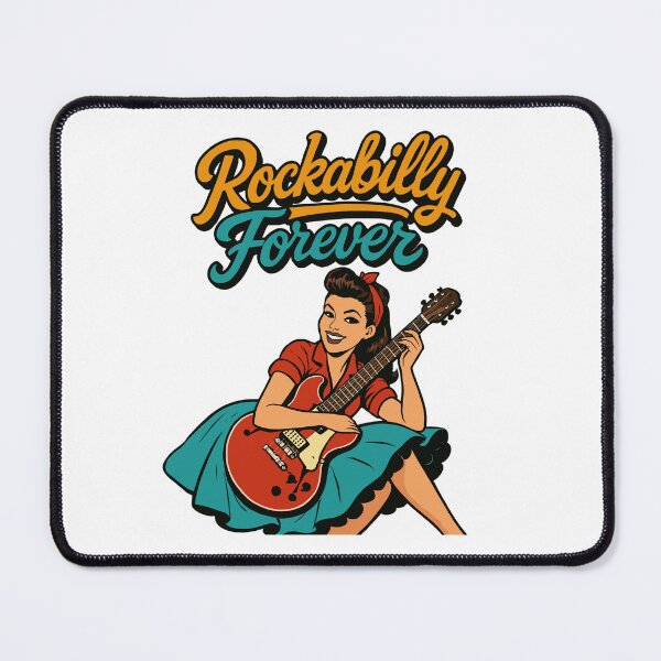 Item preview, Rockabilly Forever Woman 50s Electric Guitar Gift designed and sold by Pineapple-Tree.
