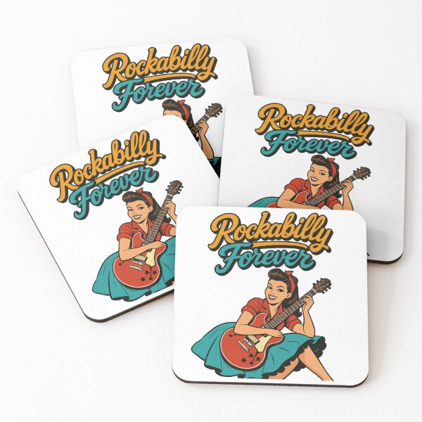 Item preview, Rockabilly Forever Woman 50s Electric Guitar Gift designed and sold by Pineapple-Tree.