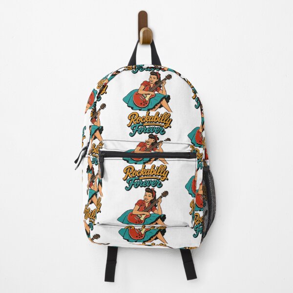 Aperçu de l'œuvre Cadeau guitare électrique Rockabilly Forever Woman années 50 créée et vendue par Pineapple-Tree.