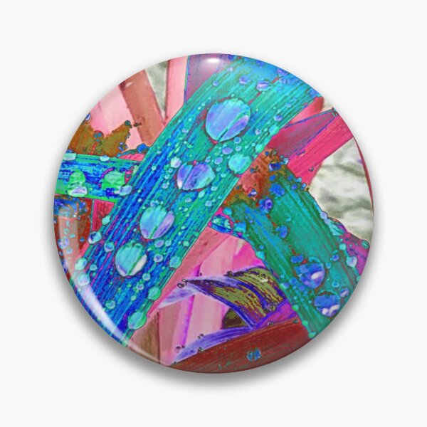 Item preview, Abstract Macro Raindrops on Teal, Blue & Pink Leaves designed and sold by SXW Designs.