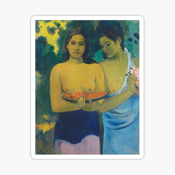 HD Two Tahitian By Paul Gauguin HIGH DEFINITION Sticker For Sale By   St,small,507x507 Pad,600x600,f8f8f8.u4 