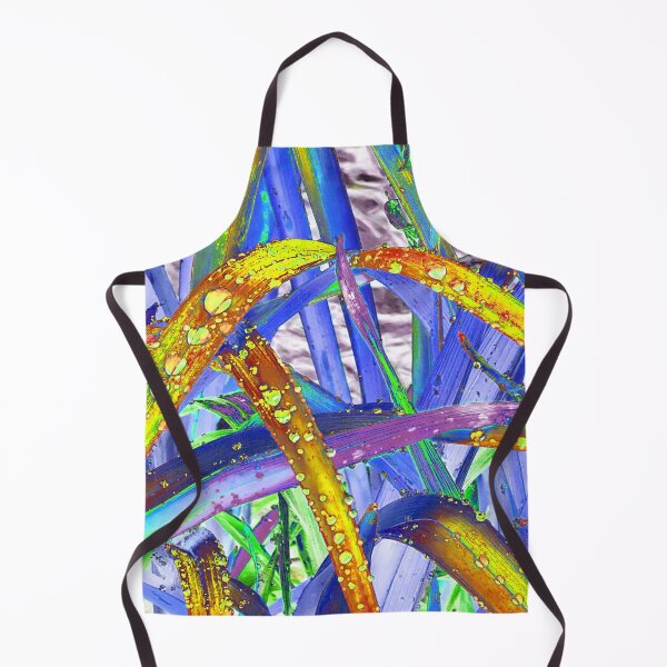 Item preview, Abstract Macro Raindrops on Yellow, Red & Indigo Leaves designed and sold by SXW Designs.