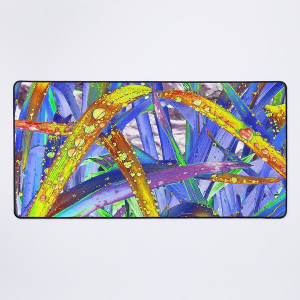 Item preview, Abstract Macro Raindrops on Yellow, Red & Indigo Leaves designed and sold by SXW Designs.