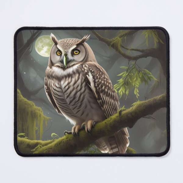 Item preview, Moonlight Owl on tree branch  designed and sold by FocusedArt.