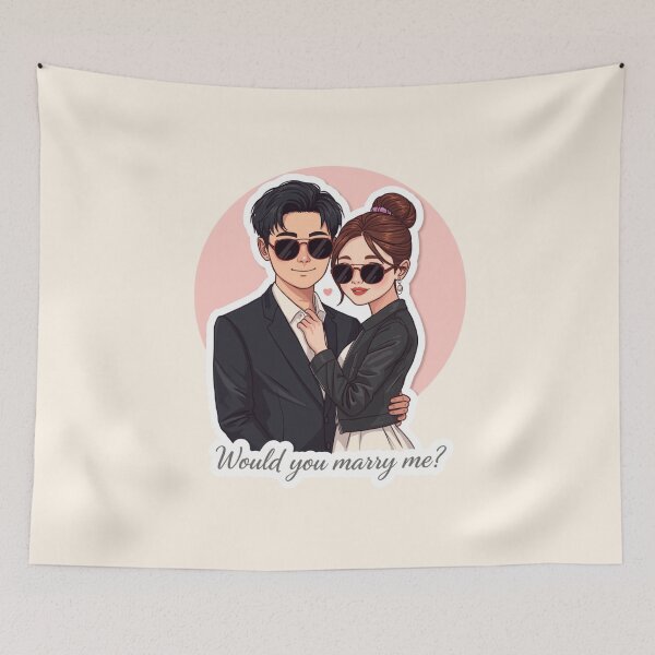 Item preview, Would You Marry Me? – Korean Couple Love Phone Case designed and sold by loccotown168.