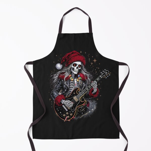Item preview, Rockin’ Skeleton Santa Girl | Cool Gothic Christmas Rock Art designed and sold by ColorSplash123.