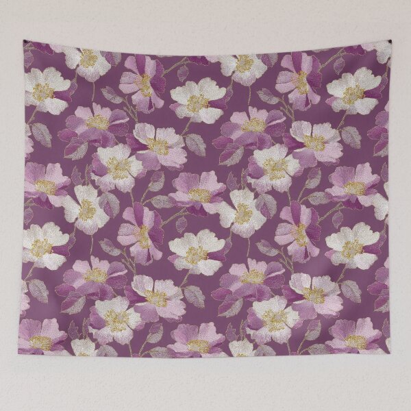 Item preview, Colorful Petaled Floral Embroidered Print For Summer Birthday designed and sold by RoyalStarsPatts.