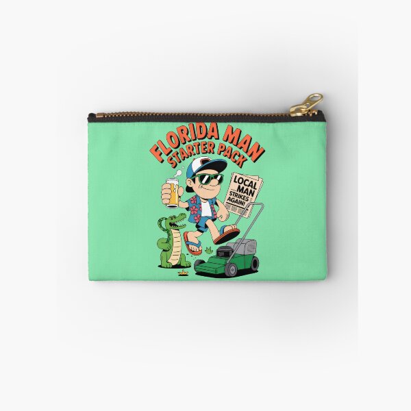 Item preview, Lawn Mowing with Beer, News, and Alligator in Florida Sun designed and sold by SplashTastic.