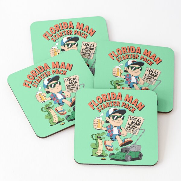 Item preview, Lawn Mowing with Beer, News, and Alligator in Florida Sun designed and sold by SplashTastic.