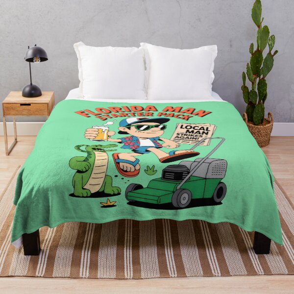 Item preview, Lawn Mowing with Beer, News, and Alligator in Florida Sun designed and sold by SplashTastic.