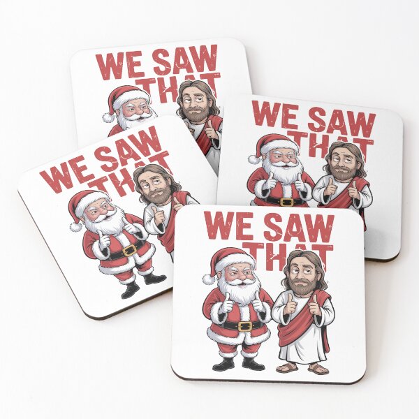 Item preview, Santa and Jesus Funny Christmas “We Saw That” designed and sold by MonkiFlipp.