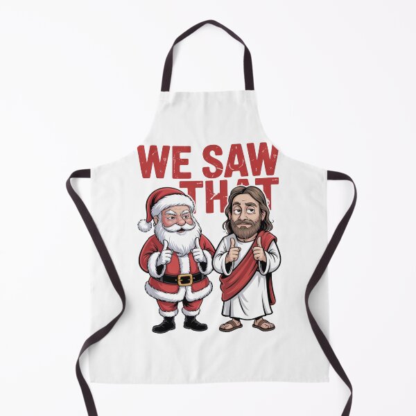 Item preview, Santa and Jesus Funny Christmas “We Saw That” designed and sold by MonkiFlipp.