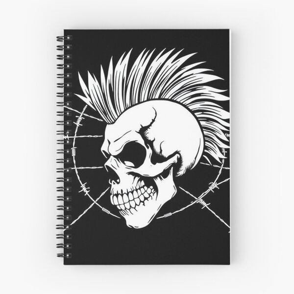 Item preview, Barbed Wire Mohawk Skull designed and sold by TheDarkVault.