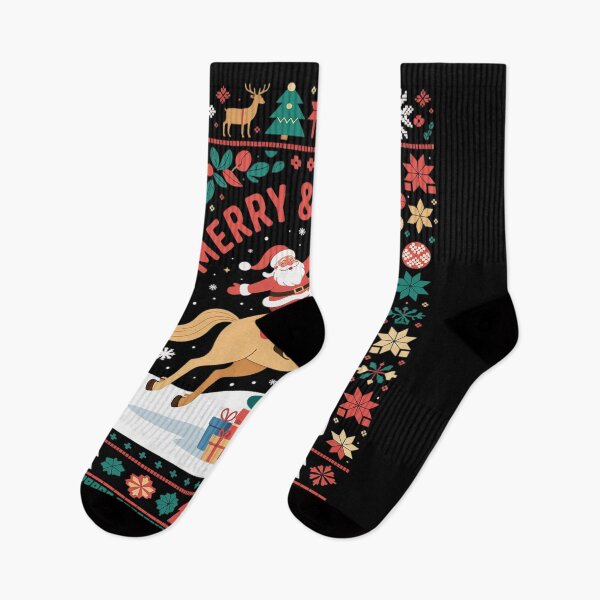 Item preview, Ugly Christmas Sweater Party Santa Claus Riding Unicorn  designed and sold by MathisBellanger.