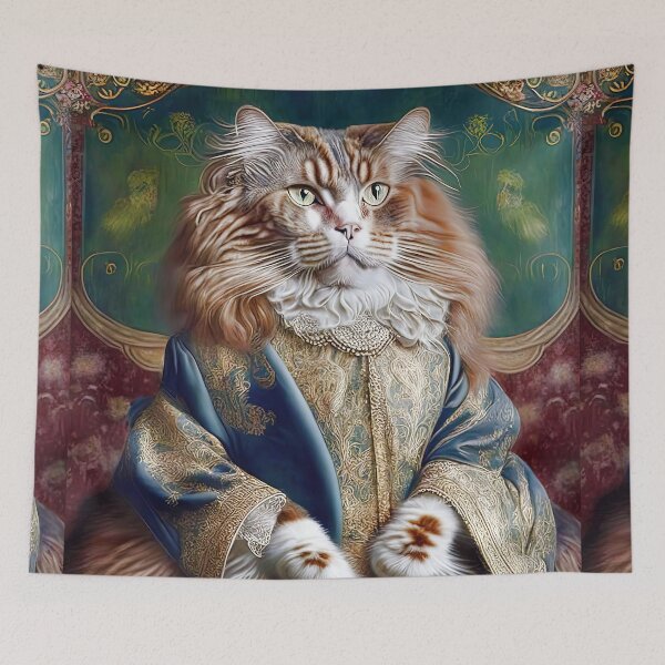 Item preview, Cool Anthropomorphic Persian Cat In Vintage Oil Painting Style designed and sold by LanaGustavsson.