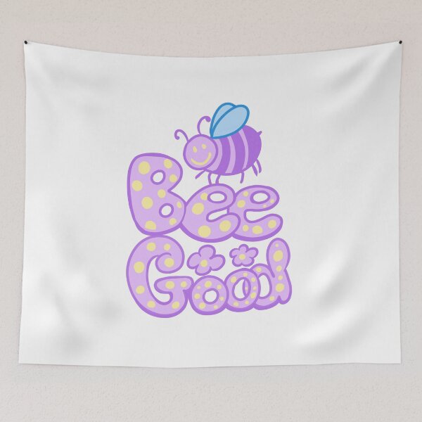 Item preview, Bee Good – Cute Lilac Kawaii Bee Positive Quote designed and sold by BritishDelights.