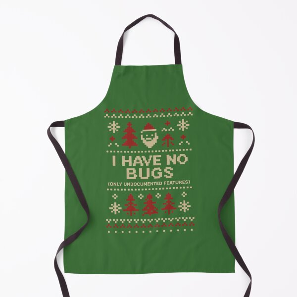 Item preview, I Have No Bugs – Only Undocumented Features – Pixel Art Christmas Design designed and sold by Tattee.