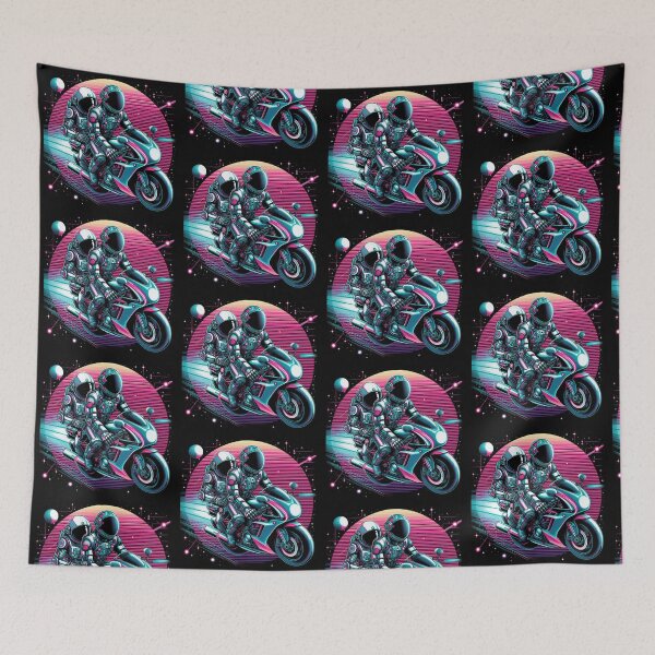 Item preview, "Cosmic Riders: Neon Astronauts on a Synthwave Journey" designed and sold by Dogandesighn.