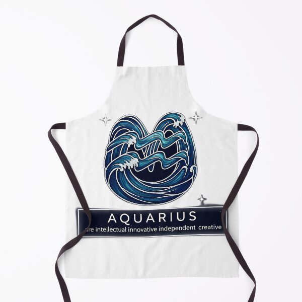 Item preview, Aquarius Zodiac Sign Wave Design designed and sold by DroolWorthyUS.