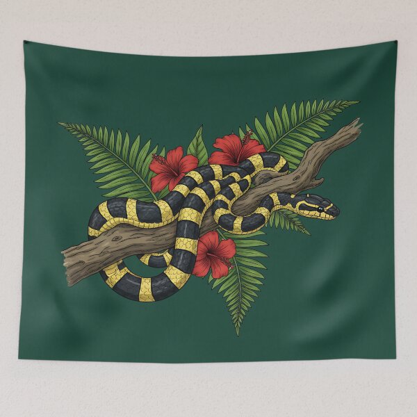 Item preview, Banded Krait Among Jungle Ferns designed and sold by BirdsnStuff.