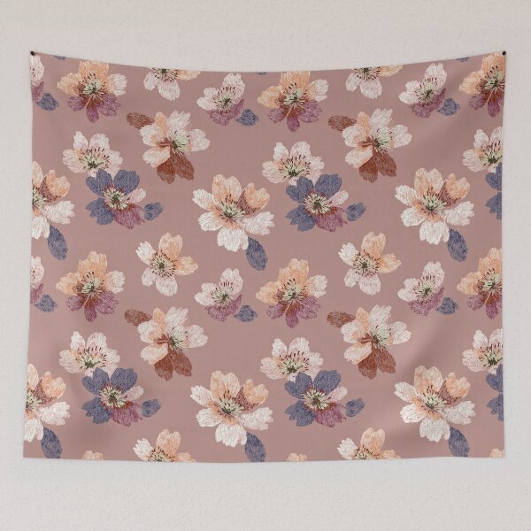 Item preview, Unique Fresh Floral Embroidered Pattern For Carnation Lovers designed and sold by RoyalStarsPatts.