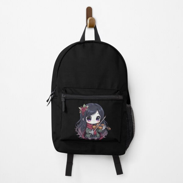 Item preview, Chibi Skeleton Violin Girl | Cute Kawaii Gothic Christmas Art designed and sold by ColorSplash123.