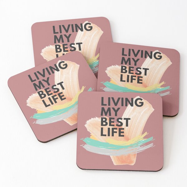 Item preview, Living My Best Life - Positive Vibes Quote Design designed and sold by Elhelaly.