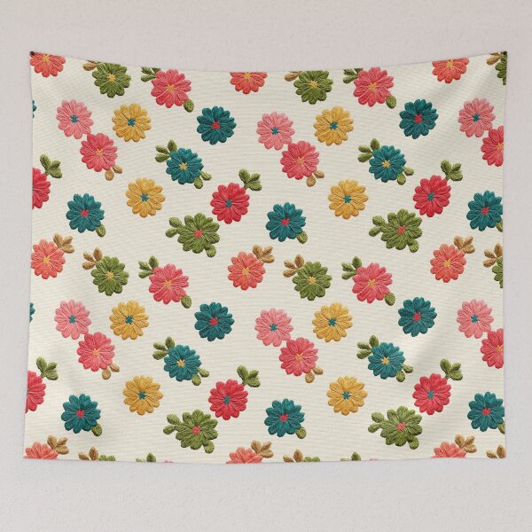 Item preview, Elegant Fragrant Floral Embroidered Print For Garden Party designed and sold by RoyalStarsPatts.