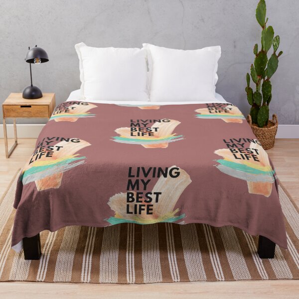 Item preview, Living My Best Life - Positive Vibes Quote Design designed and sold by Elhelaly.