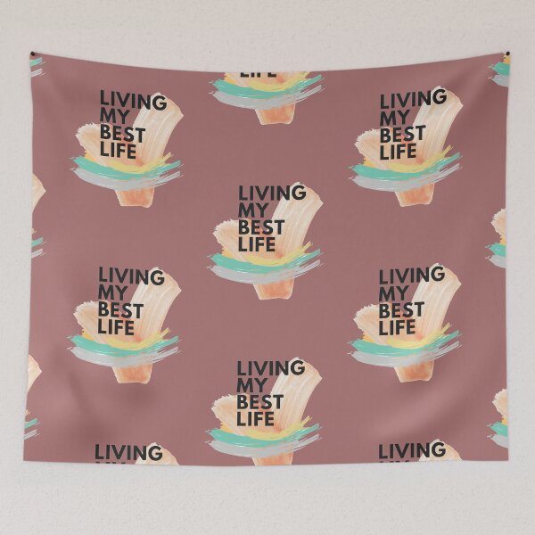 Item preview, Living My Best Life - Positive Vibes Quote Design designed and sold by Elhelaly.
