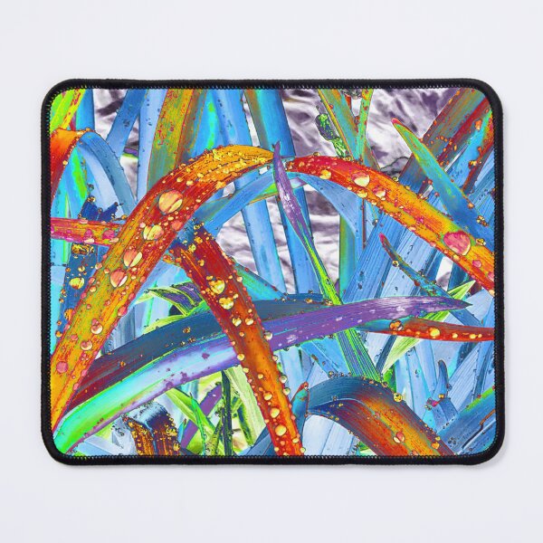Item preview, Abstract Macro Raindrops on Orange, Yellow & Blue Leaves designed and sold by SXW Designs.