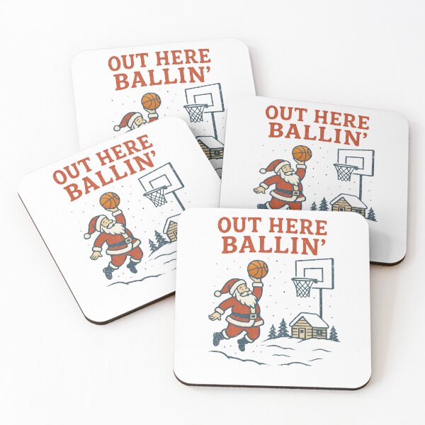 Item preview, Out Here Ballin’ Santa – Funny Basketball Christmas designed and sold by Imaginationbeyond.