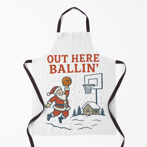 Item preview, Out Here Ballin’ Santa – Funny Basketball Christmas designed and sold by Imaginationbeyond.