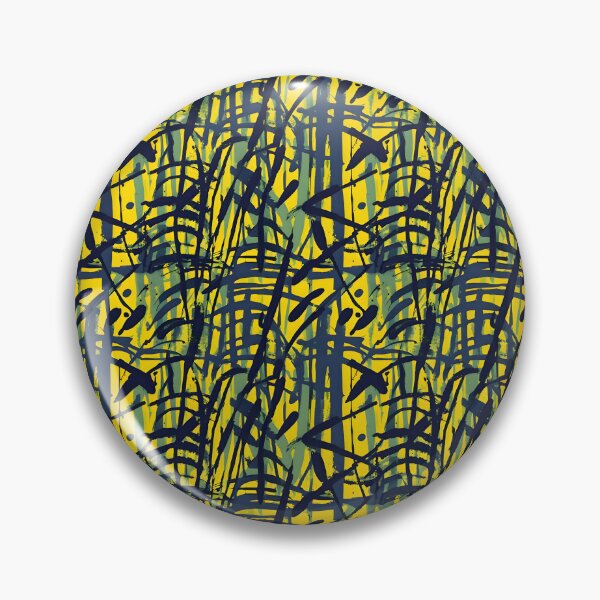 Item preview, Abstract Blue & Yellow Line Art Pattern designed and sold by Dream Garden.