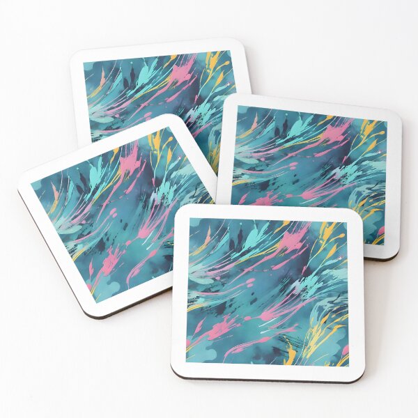 Item preview, Electric Turquoise Abstract Brush Strokes designed and sold by Dream Garden.