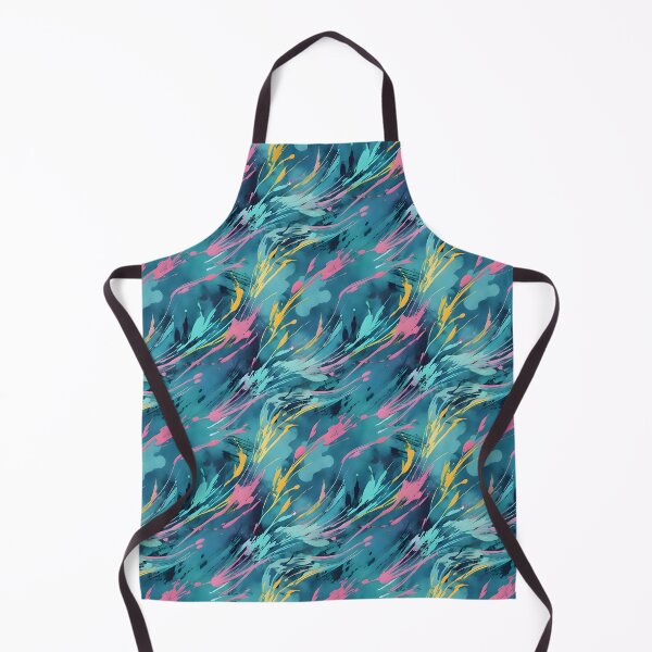 Item preview, Electric Turquoise Abstract Brush Strokes designed and sold by Dream Garden.