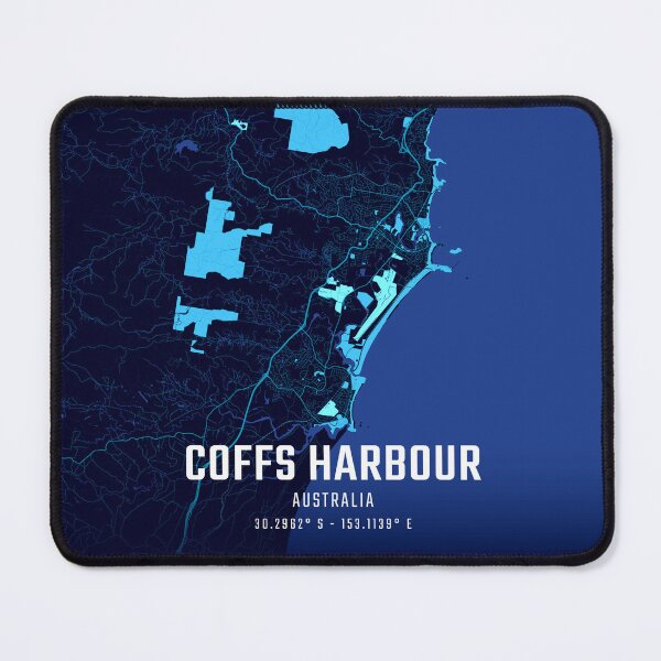 Item preview, Coffs Harbour Midnight City Map designed and sold by HomeLivingCo.