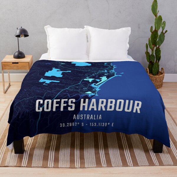 Item preview, Coffs Harbour Midnight City Map designed and sold by HomeLivingCo.