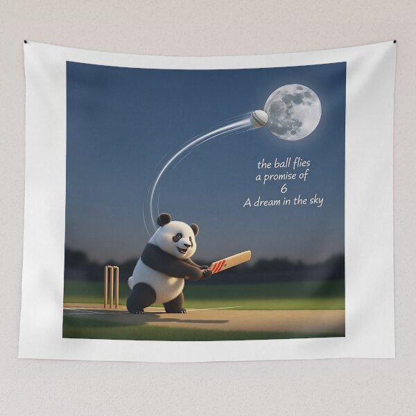 Item preview, Cricket Panda Dreaming Under the Moon designed and sold by DroolWorthyUS.
